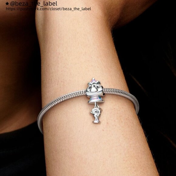 Pandora Disney Beauty and the Beast Mrs. Potts and Chip Dangle Charm - Picture 2 of 2